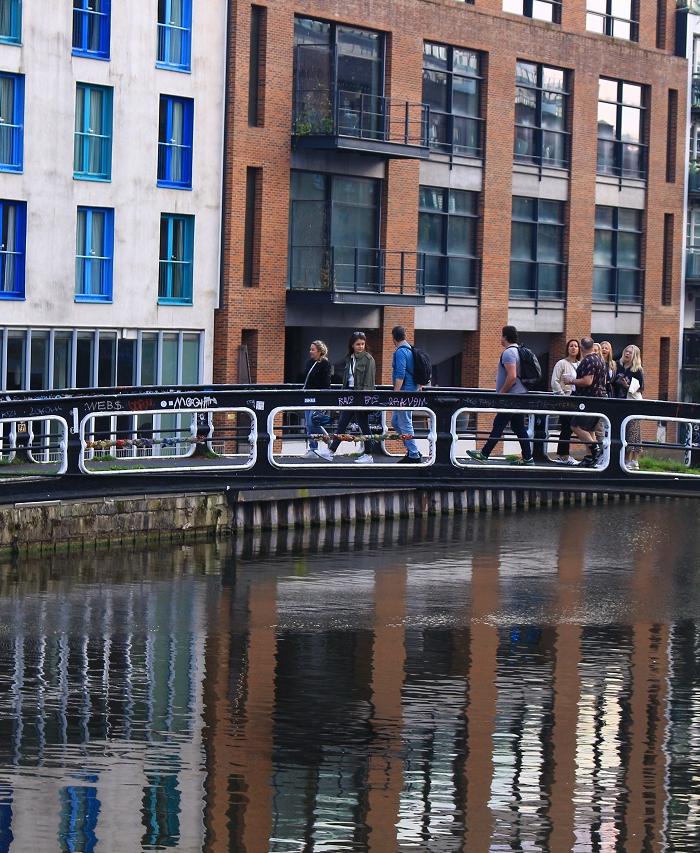 Camden Lock iron footbridge