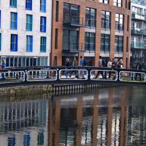 Camden Lock iron footbridge
